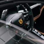steering wheel of a ferrari car