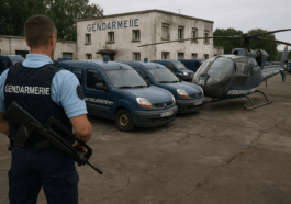 Véhicules de la gendarmerie nationale sur le terrain, illustrant le manque de moyens face aux menaces.