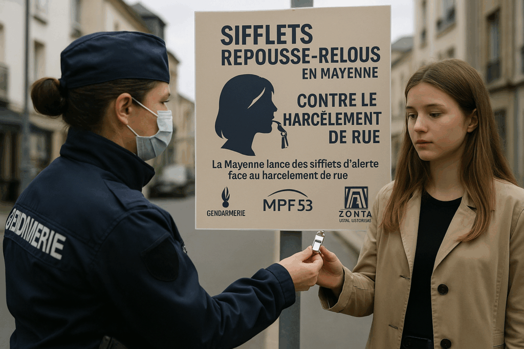 Des “sifflets repousse-relous” : la Mayenne muscle la lutte contre le harcèlement de rue