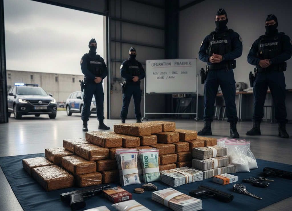 COCAÏNE, CANNABIS ET AVOIRS CRIMINELS : OPÉRATION COUP DE POING ENTRE L’OISE ET L’AIN