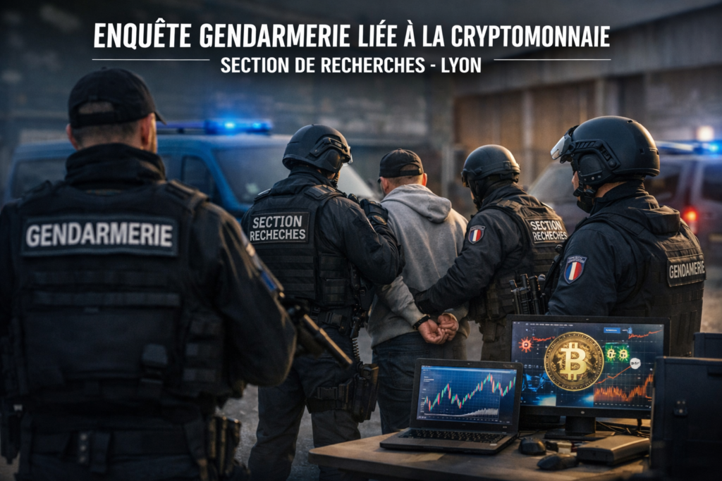 Enlèvement sur fond de cryptomonnaie : la Section de recherches de Lyon interpelle cinq nouveaux suspects enlèvement cryptomonnaie gendarmerie Lyon enquête