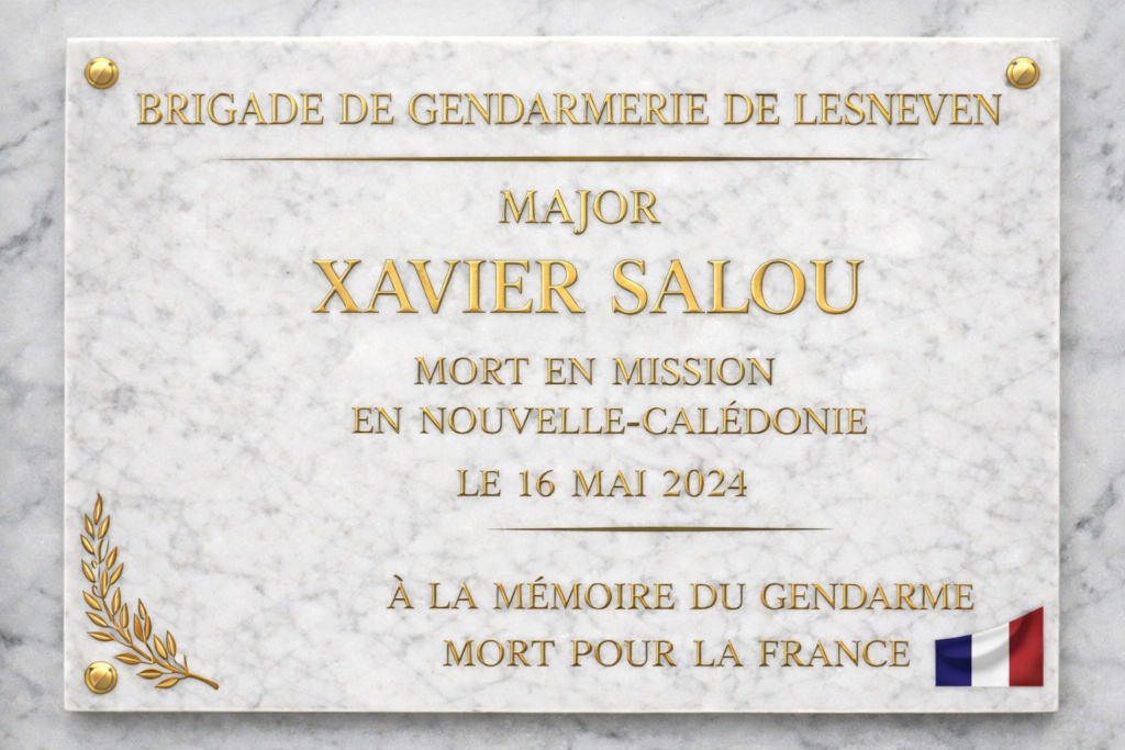 cérémonie gendarmerie hommage major Salou Lesneven