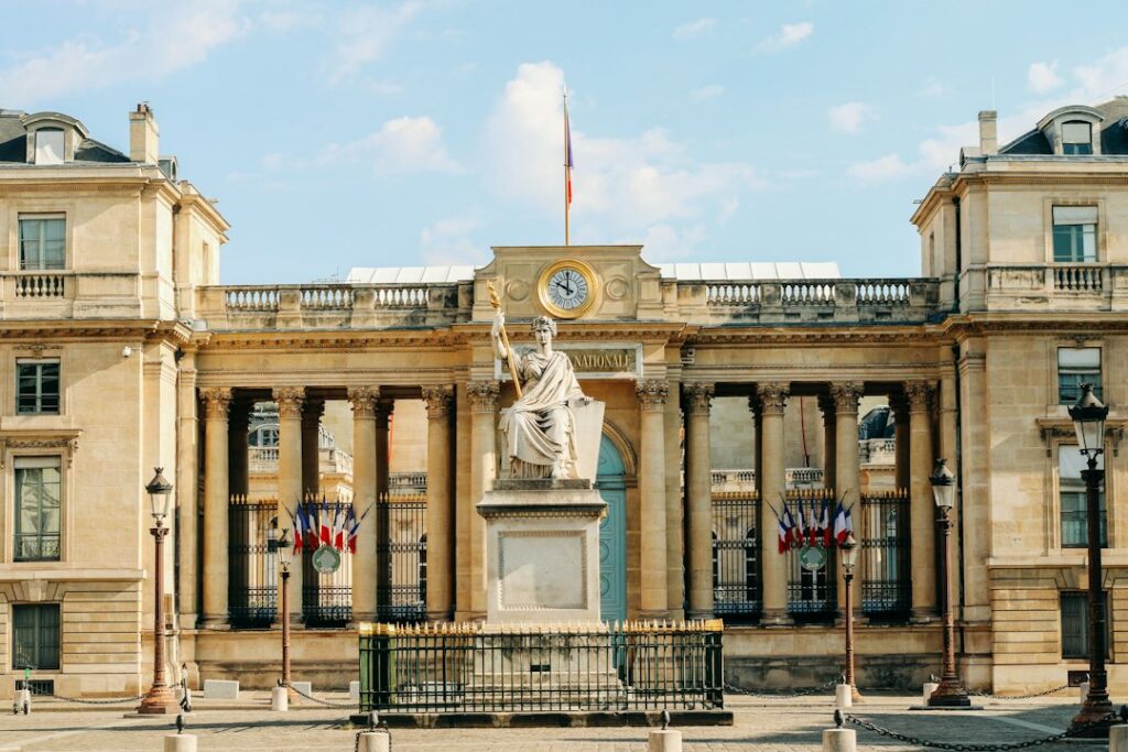 Assemblée nationale au Palais Bourbon à Paris