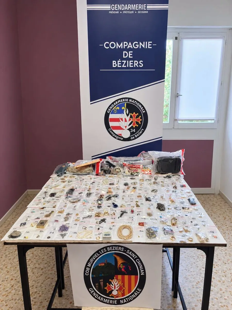 Bijoux retrouvés par les gendarmes après un cambriolage à Lignan-sur-Orb